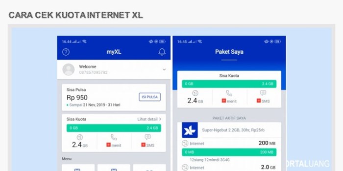 Cara Mengecek Kuota Internet Xl